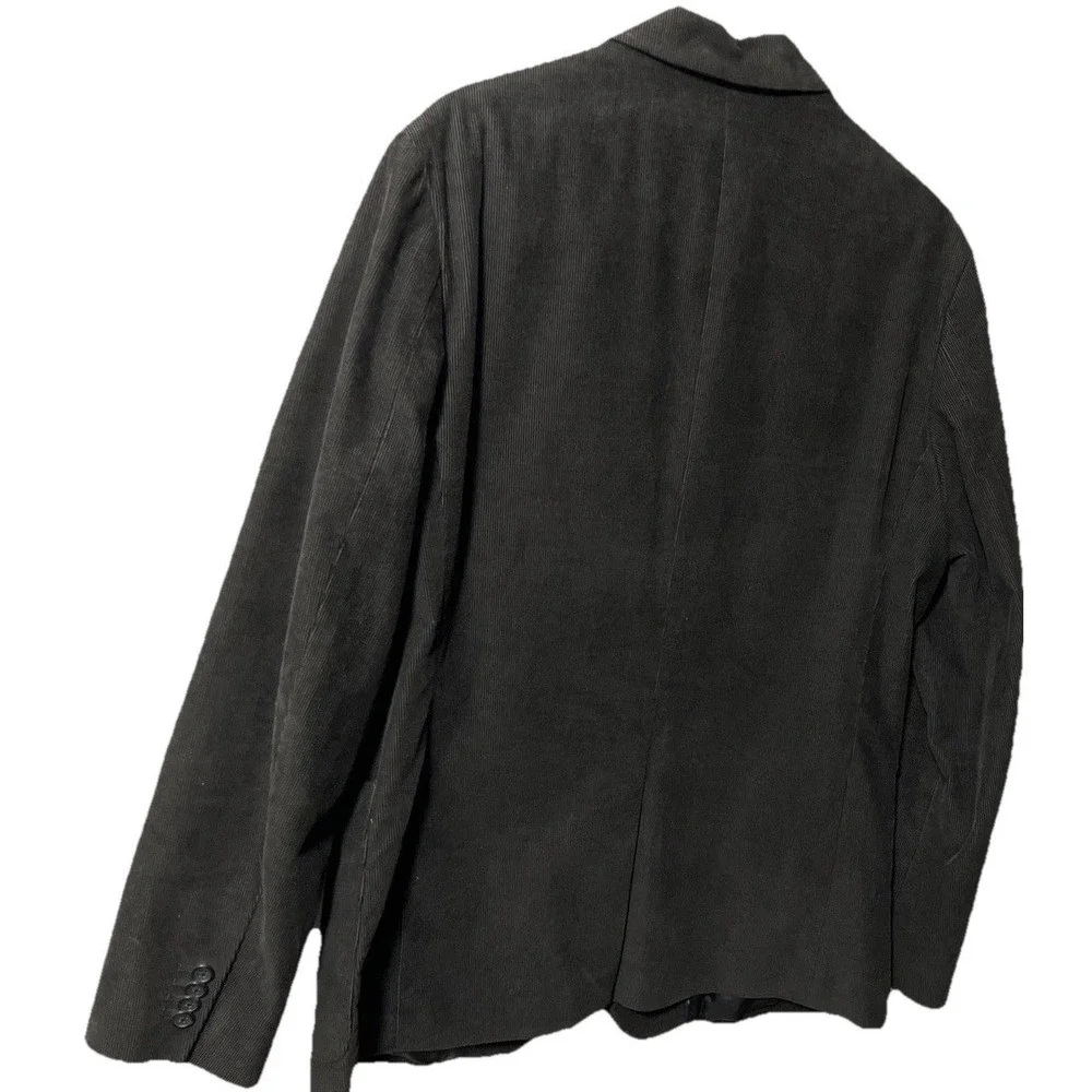 Banana Republic Mens Corduroy Blazer 44R Slim Fit Black Sport Coat Preppy Casual